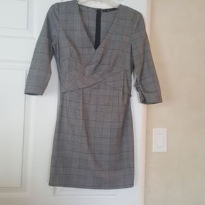 Zara Basic houndstooth dress